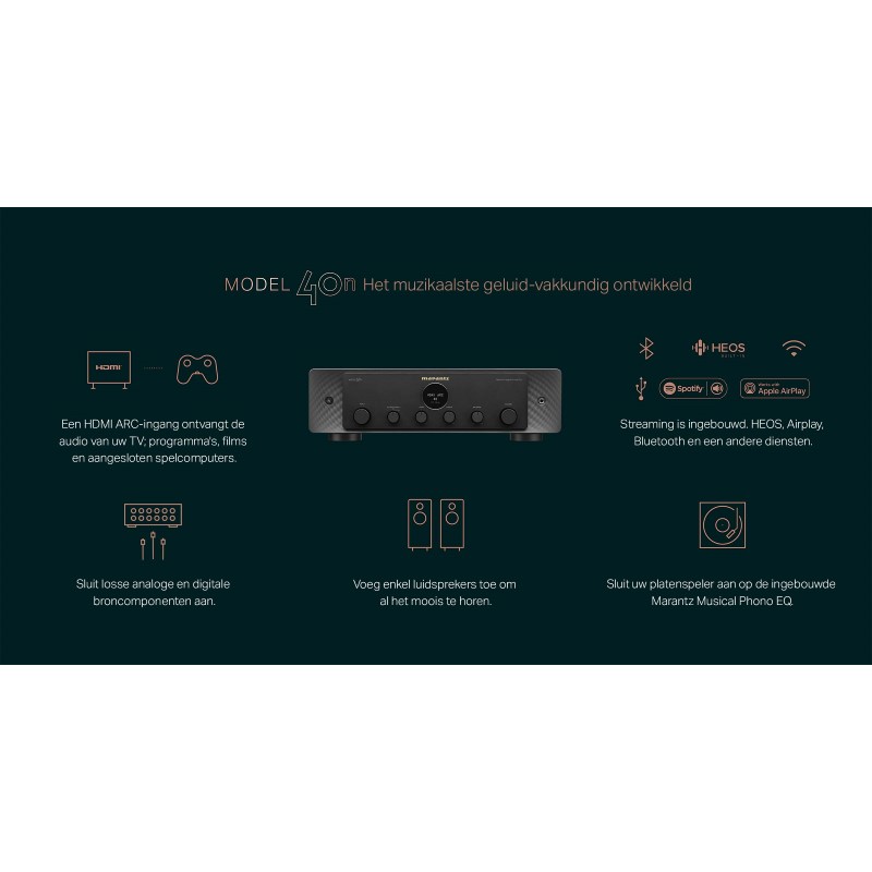 Marantz Model 40n - Geïntegreerde Stereo Versterker met Streaming