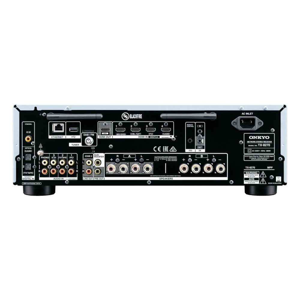 Onkyo TX-8270 - Zilver - Netwerk Stereo Receiver