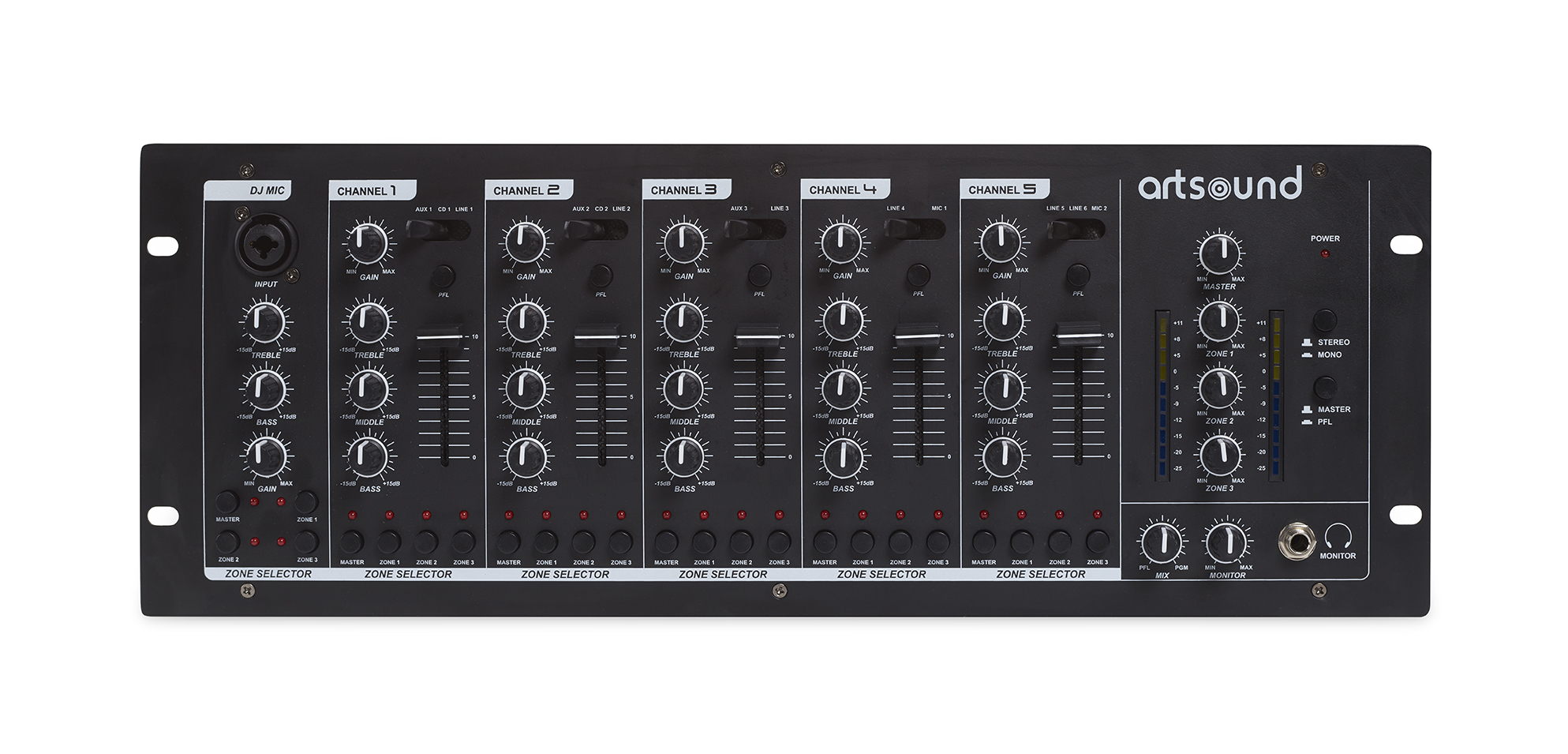 ArtSound MIKS6.4 - Zwart - Voorversterker