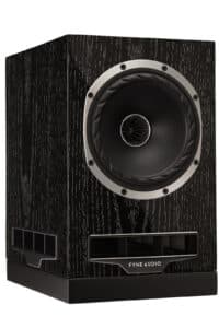 Fyne Audio F500S in zwart eiken - 3-kwart aanzicht