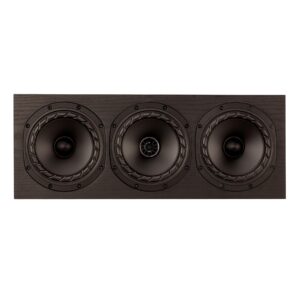 Fyne Audio F5E LCR center luidspreker in zwart eiken - close-up drivers