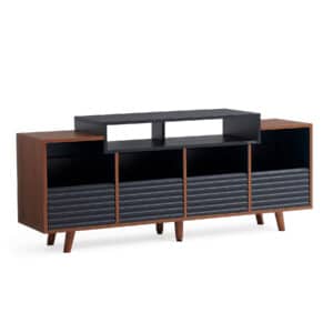 Norstone Oslo 1600 vinyl meubel, zwart/walnoot - vooraanzicht