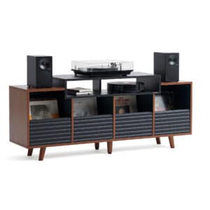 Norstone Oslo 1600 vinyl meubel, zwart/walnoot - detail