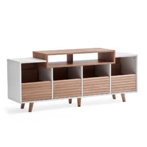 Norstone Oslo 1600 vinyl meubel, wit/eik - vooraanzicht