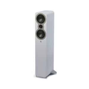 Q Acoustics Q 3040c vloerstaand hoogglans wit - zijaanzicht