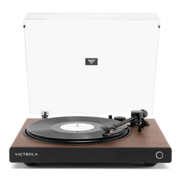 Victrola VPT-1520 Wave platenspeler, walnoot - vooraanzicht