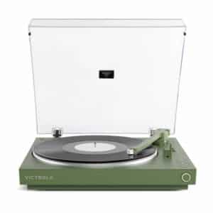 Victrola VPT-800 Automatic turntable, green - front view
