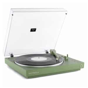 Victrola VPT-800 Automatic turntable, green - side view