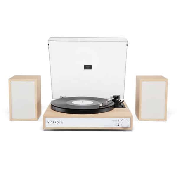 Victrola VTS-1300 Harmony platenspeler+luidsprekers, natural - vooraanzicht