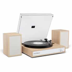 Victrola VTS-1300 Harmony platenspeler+luidsprekers, natural - zijaanzicht